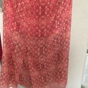 Knee length Pink skirt